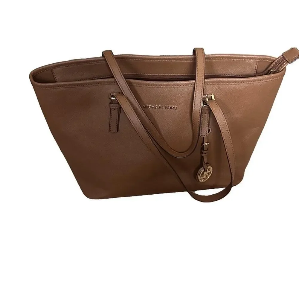 Michael Kors Tan Leather Tote Bag